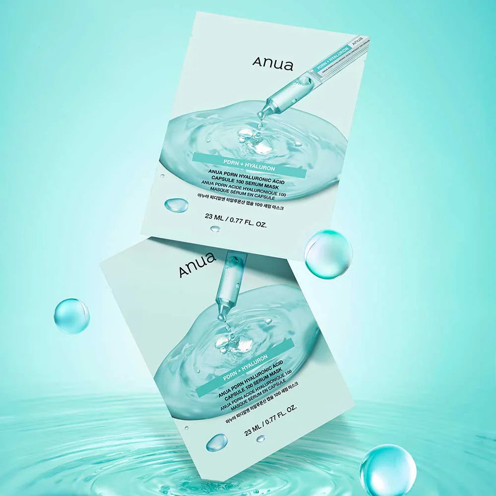 ANUA PDRN Hyaluronic Acid Capsule 100 Serum Mask lakštinė veido kaukė