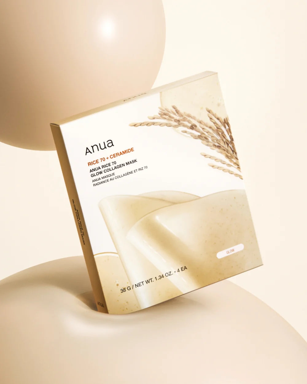 ANUA Rice 70 Glow Mask hidrogelinė veido kaukė