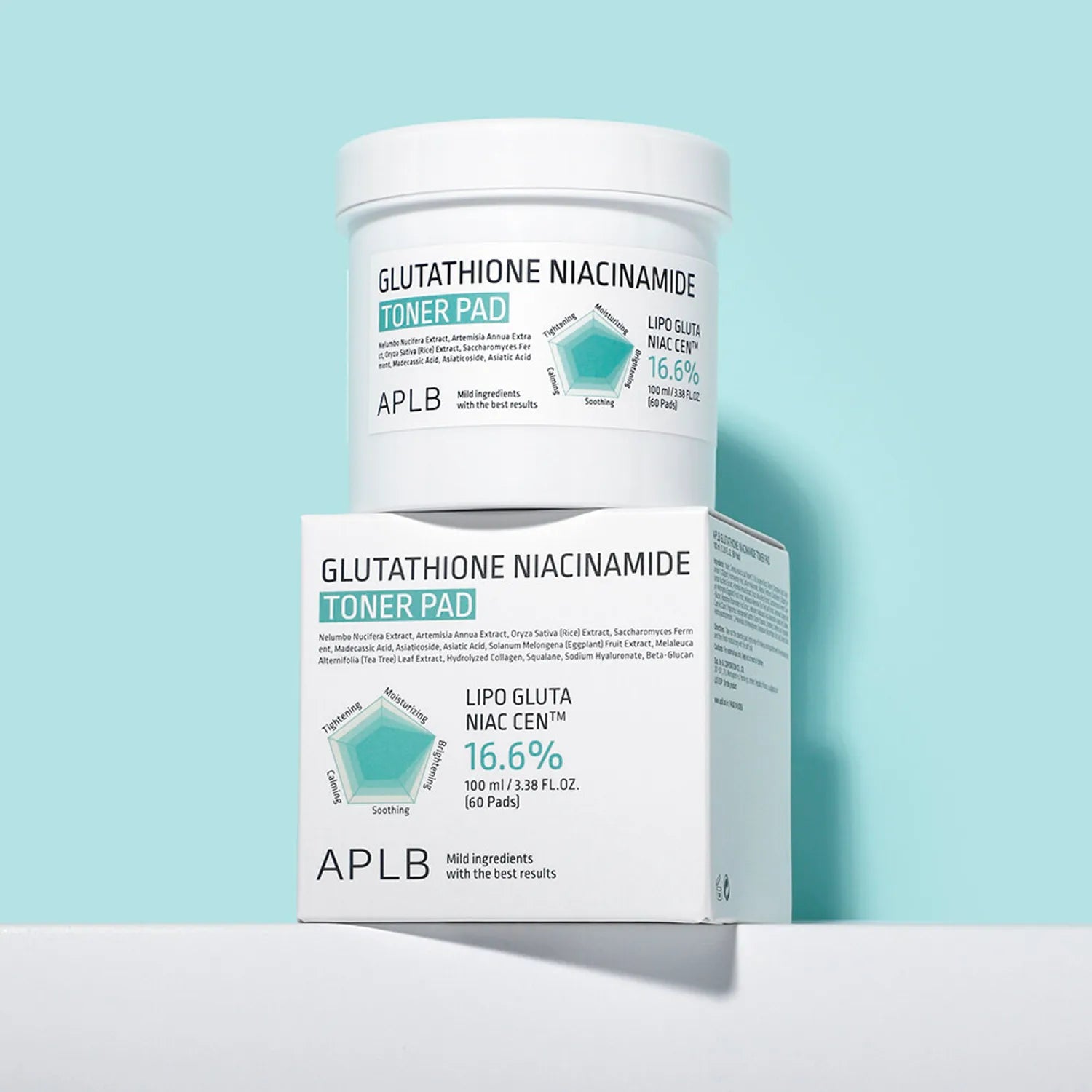 APLB Glutathione Niacinamide Toner Pad veido padeliai