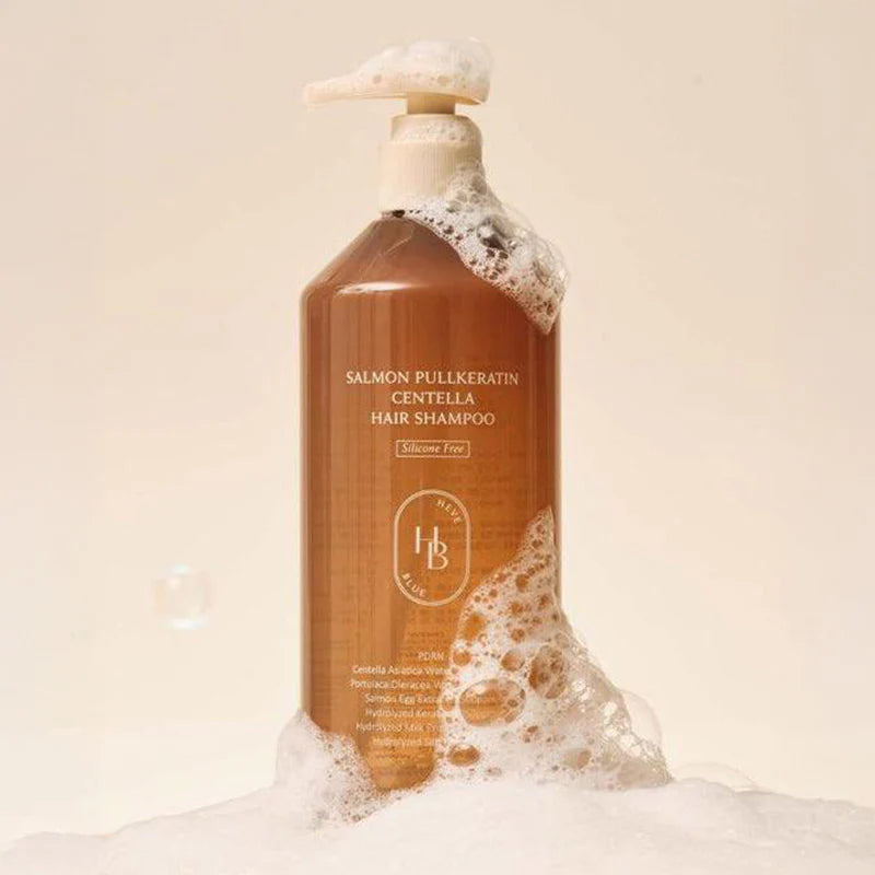 HEVEBLUE Salmon Pullkeratin Centella Hair Shampoo plaukų šampūnas