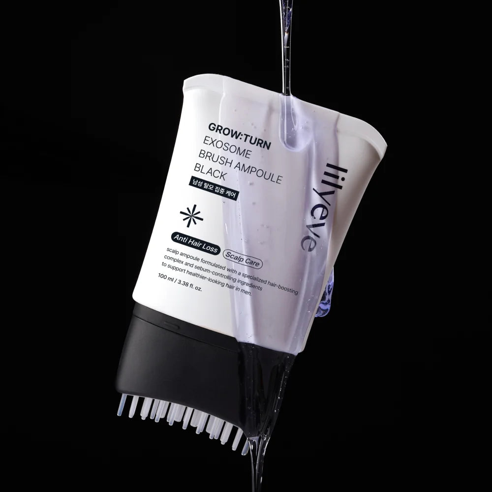 LILYEVE Grow:Turn Exosome Brush Ampoule Prime galvos odos ampulė vyrams