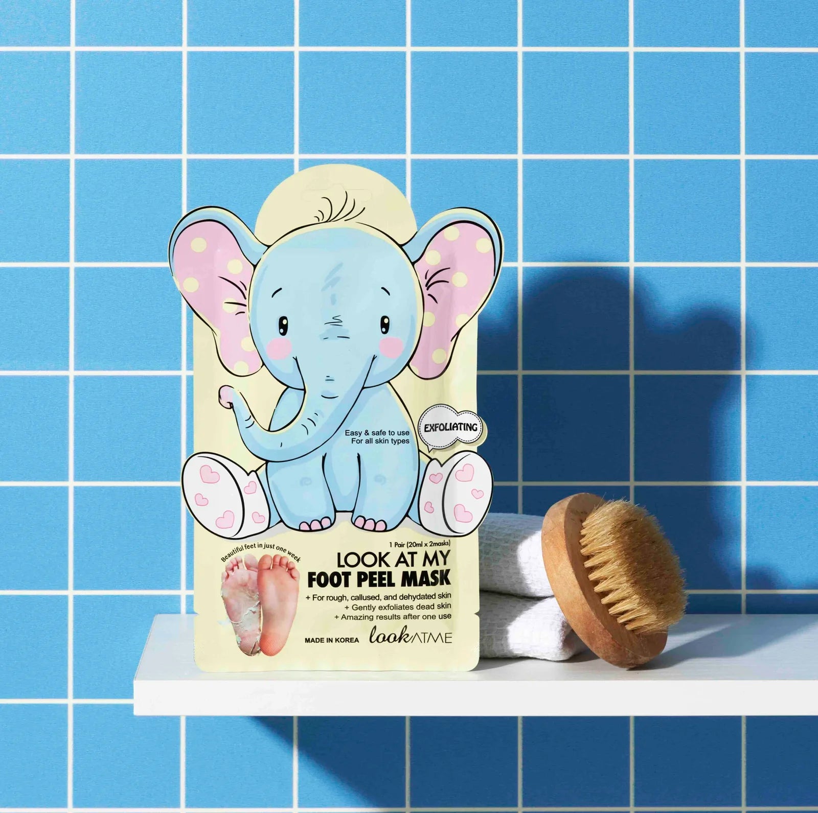 LOOK AT ME Look At My Foot Peel Mask (Elephant) šveičiamoji pėdų kaukė