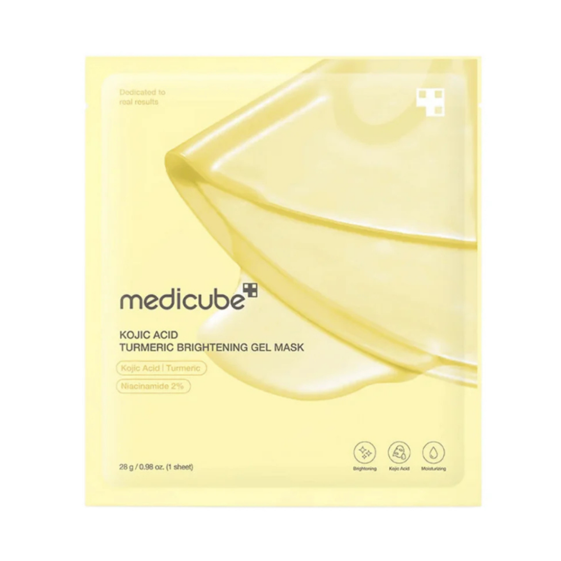 MEDICUBE Kojic Acid Turmeric Brightening Gel Mask hidrogelinė veido kaukė