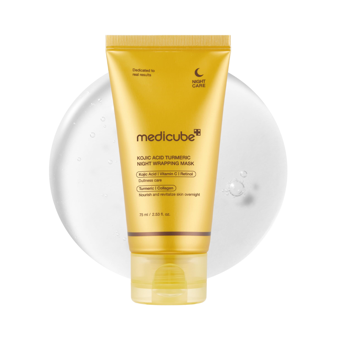 MEDICUBE Kojic Acid Turmeric Night Wrapping Mask naktinė veido kaukė