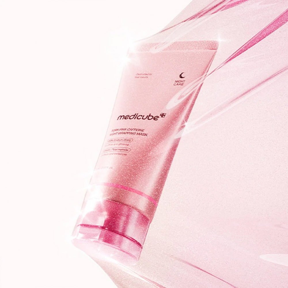 MEDICUBE PDRN Pink Caffeine Night Wrapping Mask naktinė veido kaukė