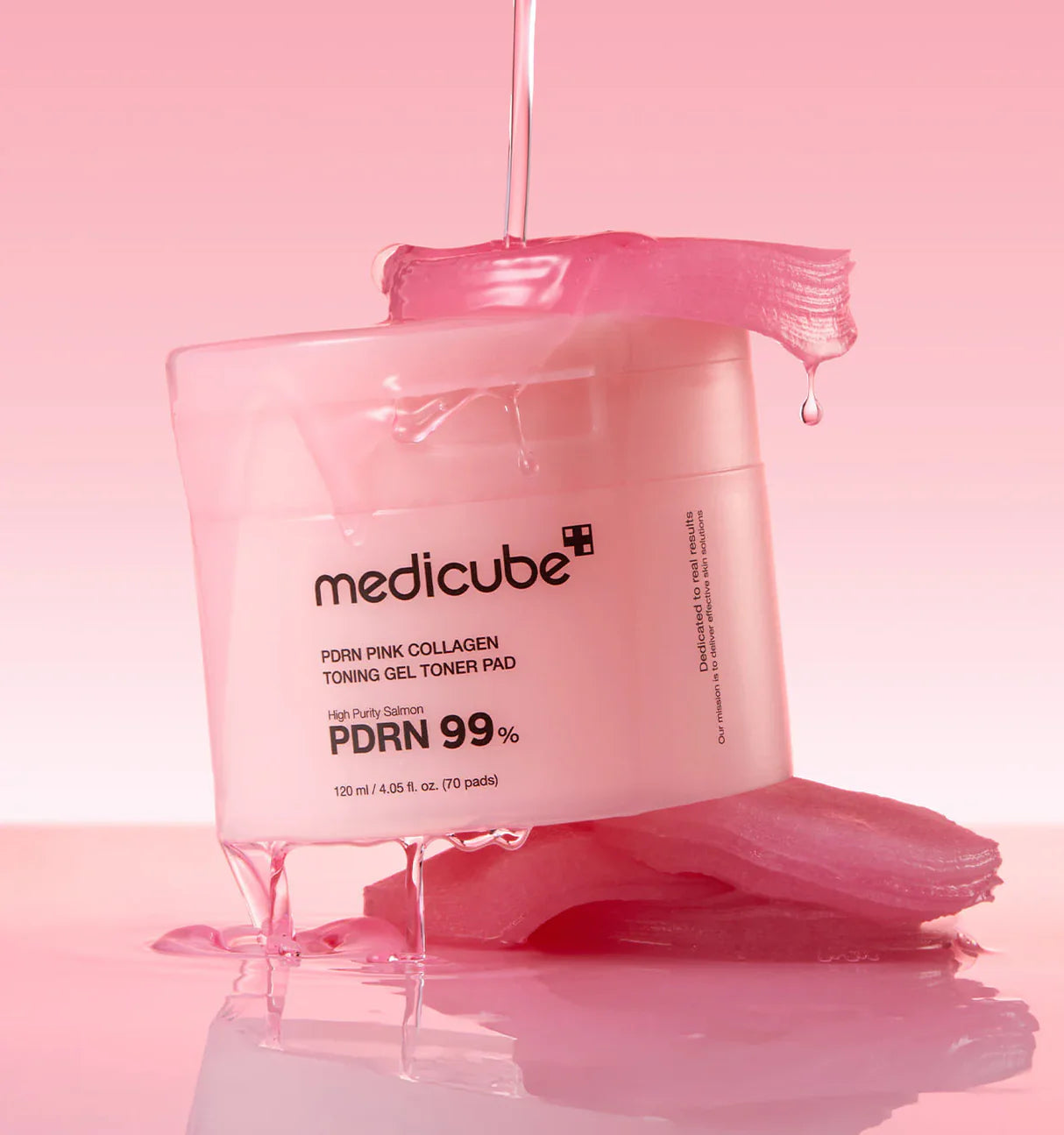 MEDICUBE PDRN Pink Collagen Toning Gel Toner Pad veido padeliai