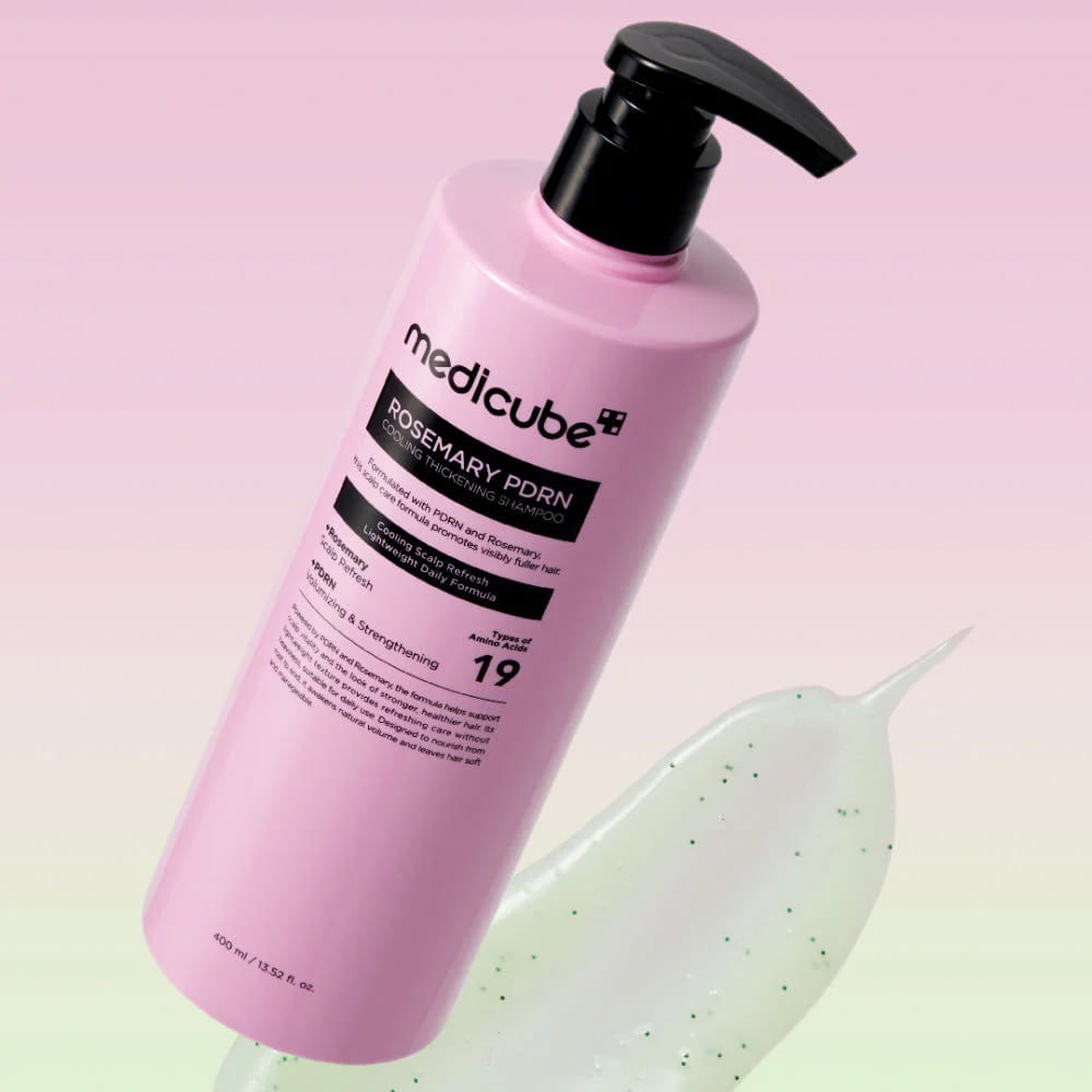 MEDICUBE Rosemary PDRN Cooling Thickening Shampoo plaukų šampūnas