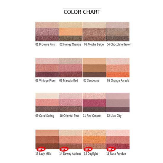 MISSHA Triple Shadow 3-jų spalvų akių šešėlių paletės (skirtingų variantų)