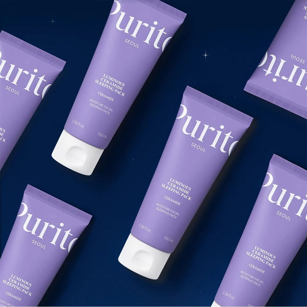 PURITO SEOUL Luminous Ceramide Sleeping Pack naktinė veido kaukė