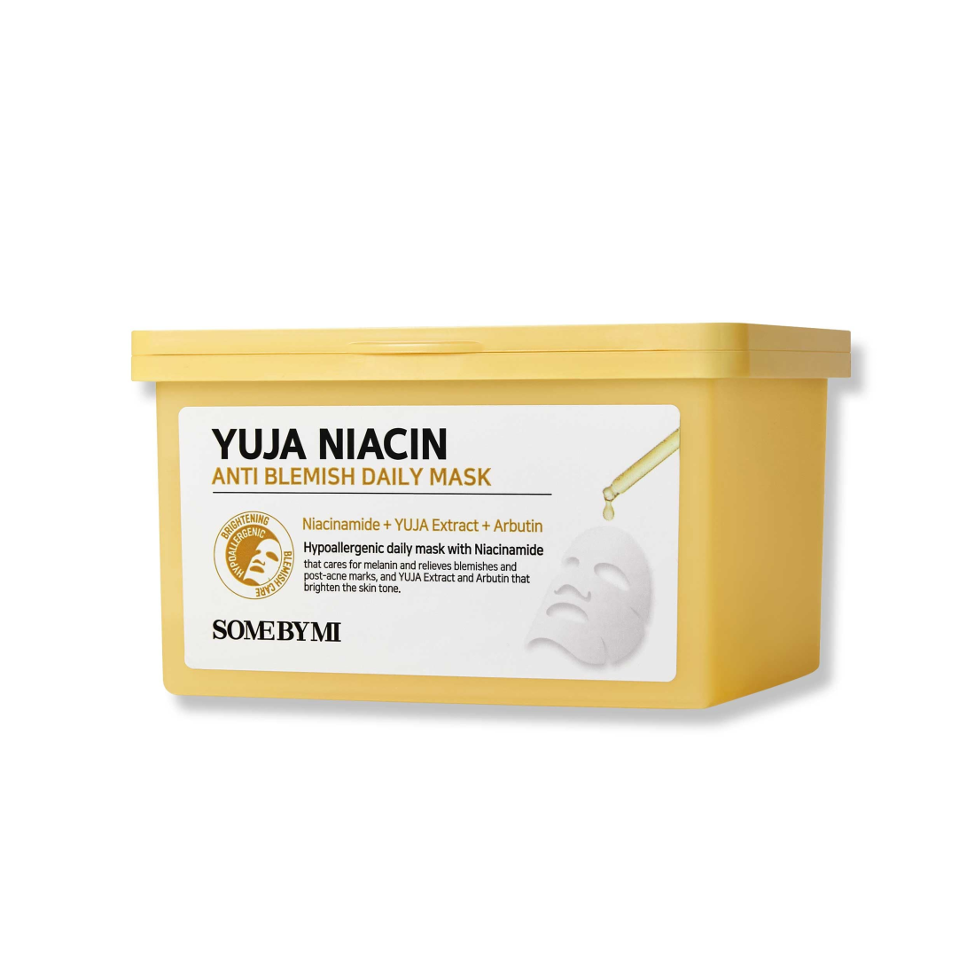 SOME BY MI Yuja Niacin Anti-Blemish Daily Mask 30 vnt. lakštinės veido kaukės